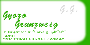 gyozo grunzweig business card